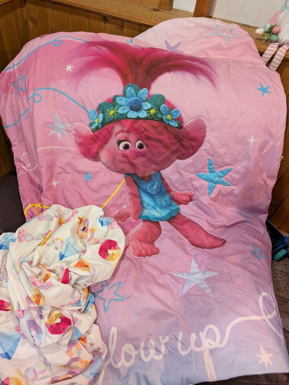 DreamWorks Pink Trolls Poppy Comforter with Blue Accents